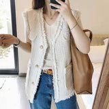 autumn and winter new western style all-matching tweed sleeveless waistcoat vest